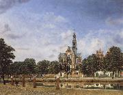 Jan van der Heyden View of the Westerkerk,Amsterdam oil painting reproduction